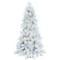 7.5ft. Pre-Lit Flocked Atka Artificial Christmas Tree, Warm White Wide Angle Low Voltage LED Lights